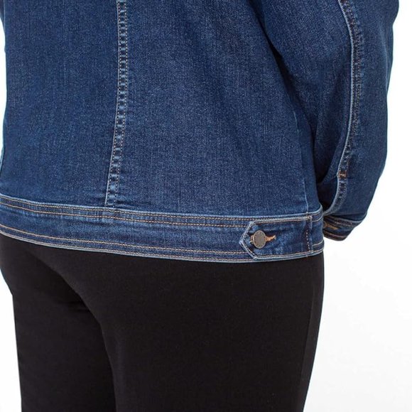 WELL WORN Women’s Denim Jacket, Dark Blue, S, XL - Picture 5 of 7